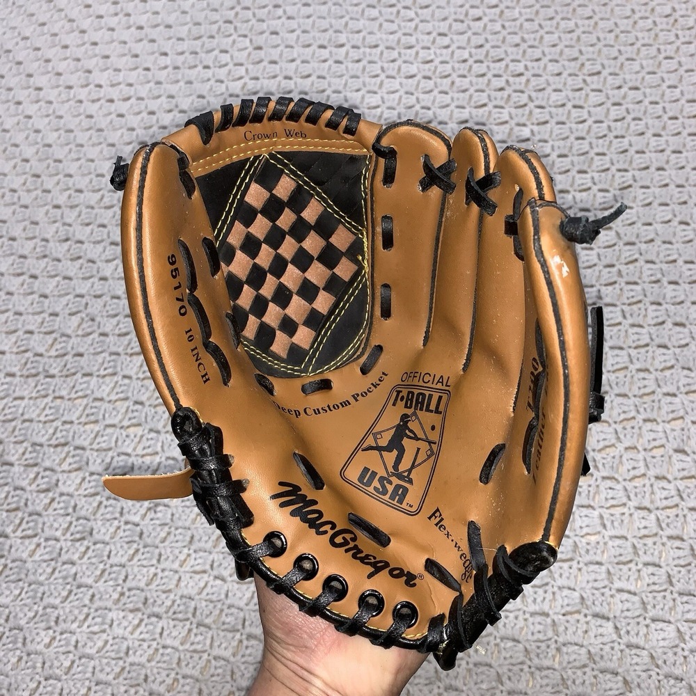 MacGregor Leather Laced Right Hand Throw 95170 10‎ Inch T Usa Ball Glove Young